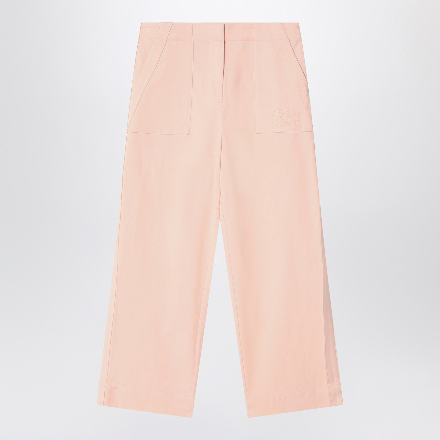 Burberry Pantalone rosa chiaro in misto cotone