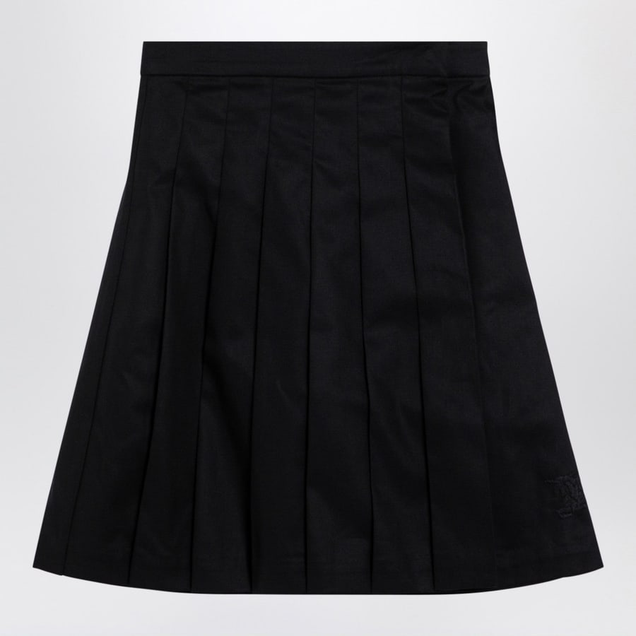 Burberry Gonna nera in misto cotone