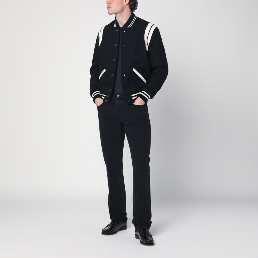 Saint Laurent Jeans nero in denim, view 2