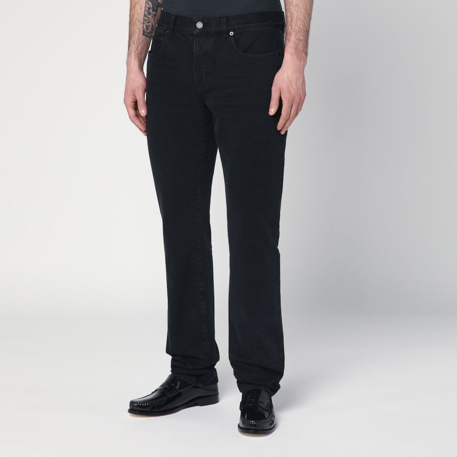 Saint Laurent Jeans nero in denim, view 3