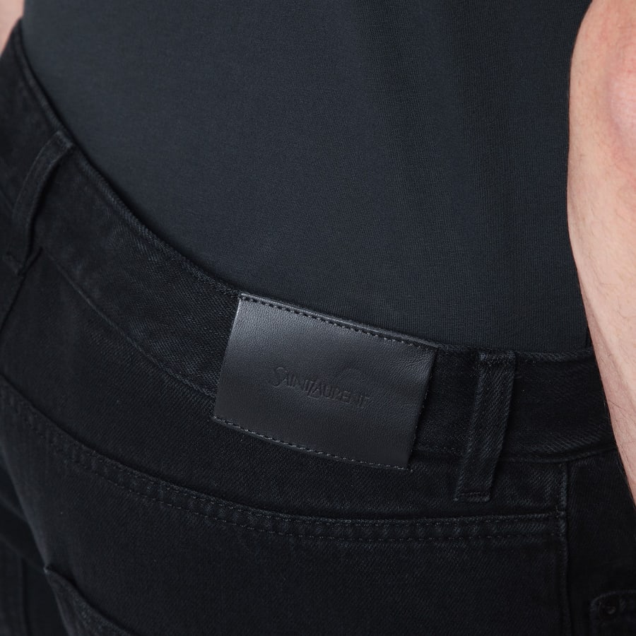 Saint Laurent Jeans nero in denim, view 5