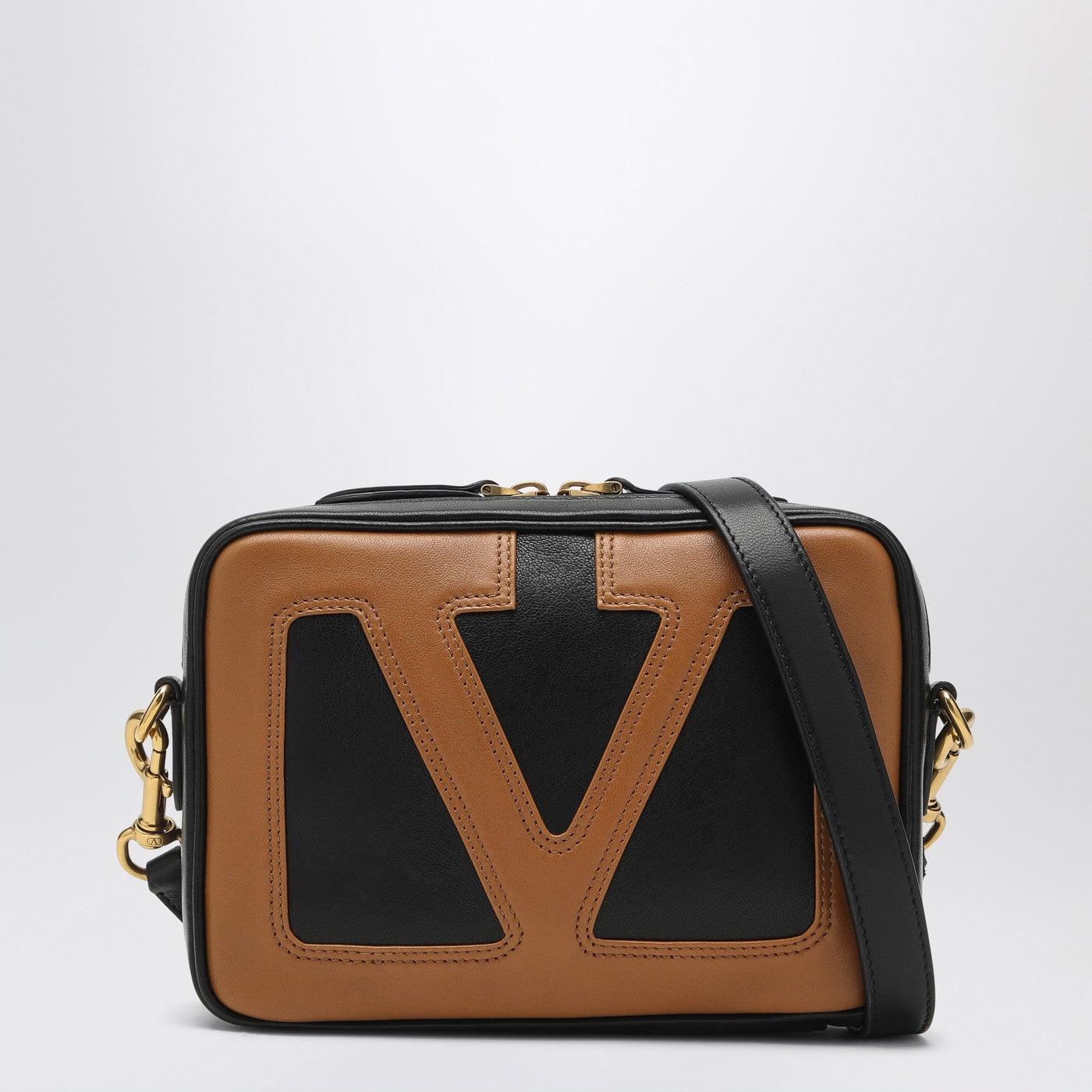Valentino Garavani Borsa a tracolla Viva Superstar nera/marrone