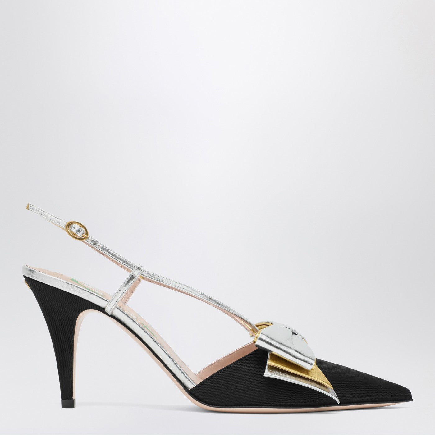Valentino Garavani Décolleté Slingback Bowow nera con fiocco
