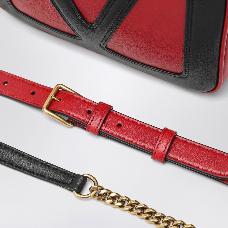 Valentino Garavani Borsa a tracolla Viva Superstar rossa/nera, view 6