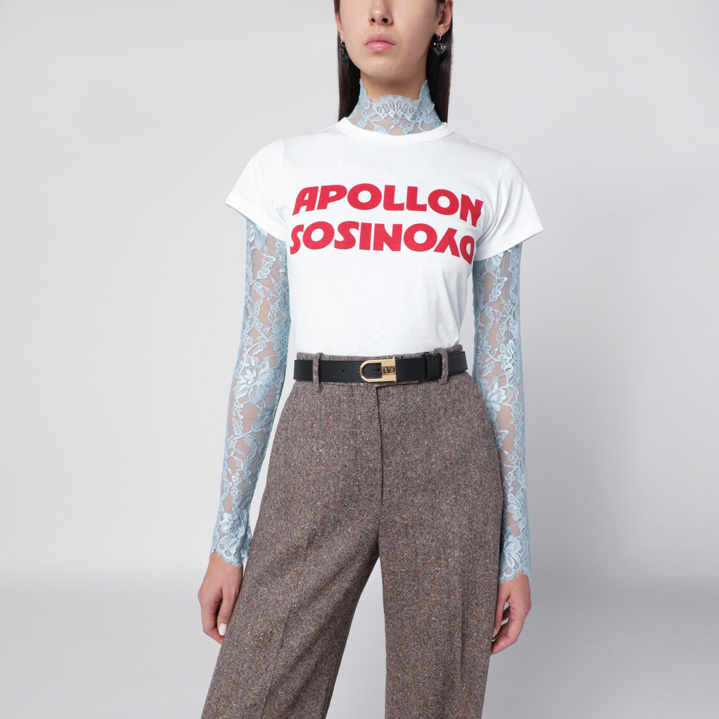 Valentino Garavani T-shirt bianca con stampa Apollon/Dyonisos