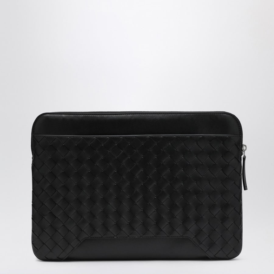 Bottega Veneta Porta documenti Getaway nero in Intrecciato, view 4
