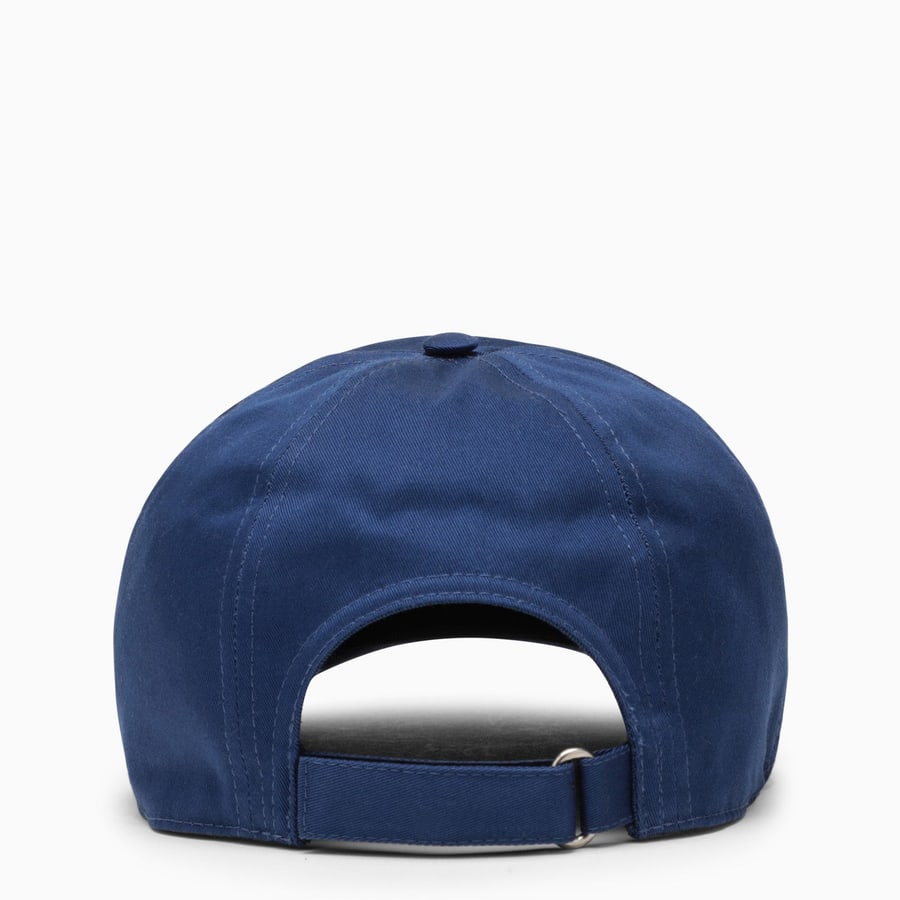 Gucci Cappello da baseball blu con logo, view 3