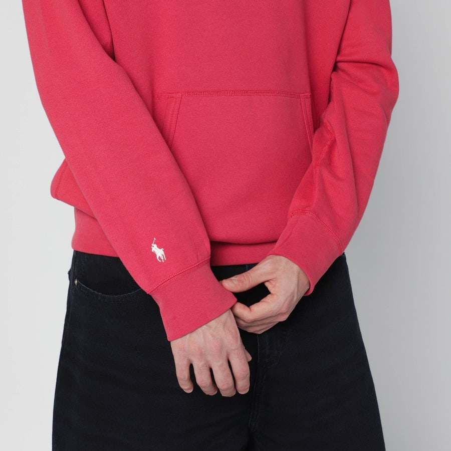 Polo Ralph Lauren Felpa con cappuccio rossa con ricamo logo, view 4