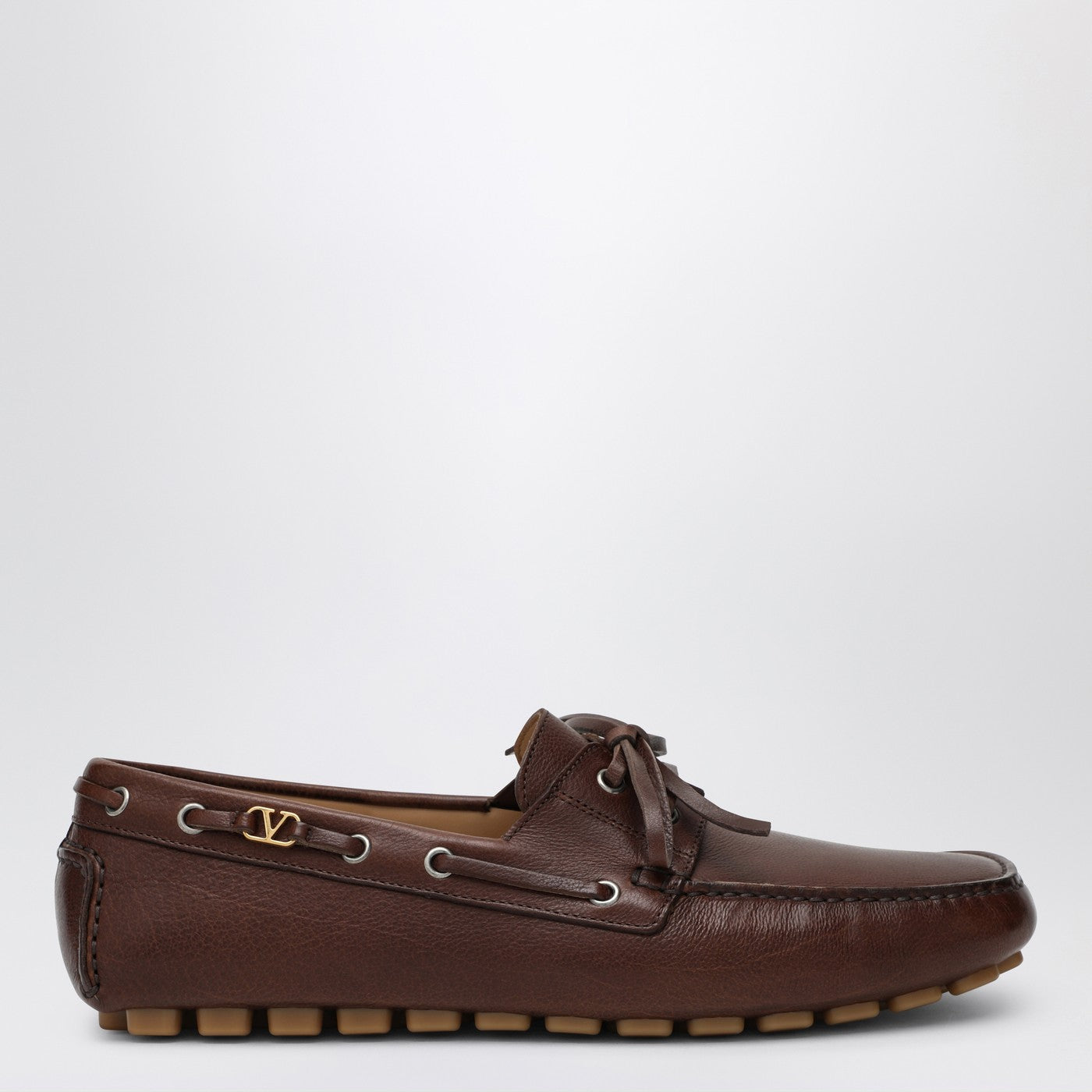 Valentino Garavani Mocassino Driver Fantaway in pelle marrone