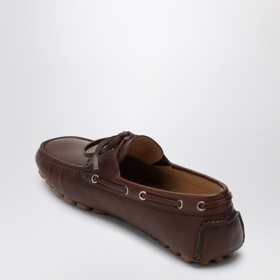 Valentino Garavani Mocassino Driver Fantaway in pelle marrone, view 4