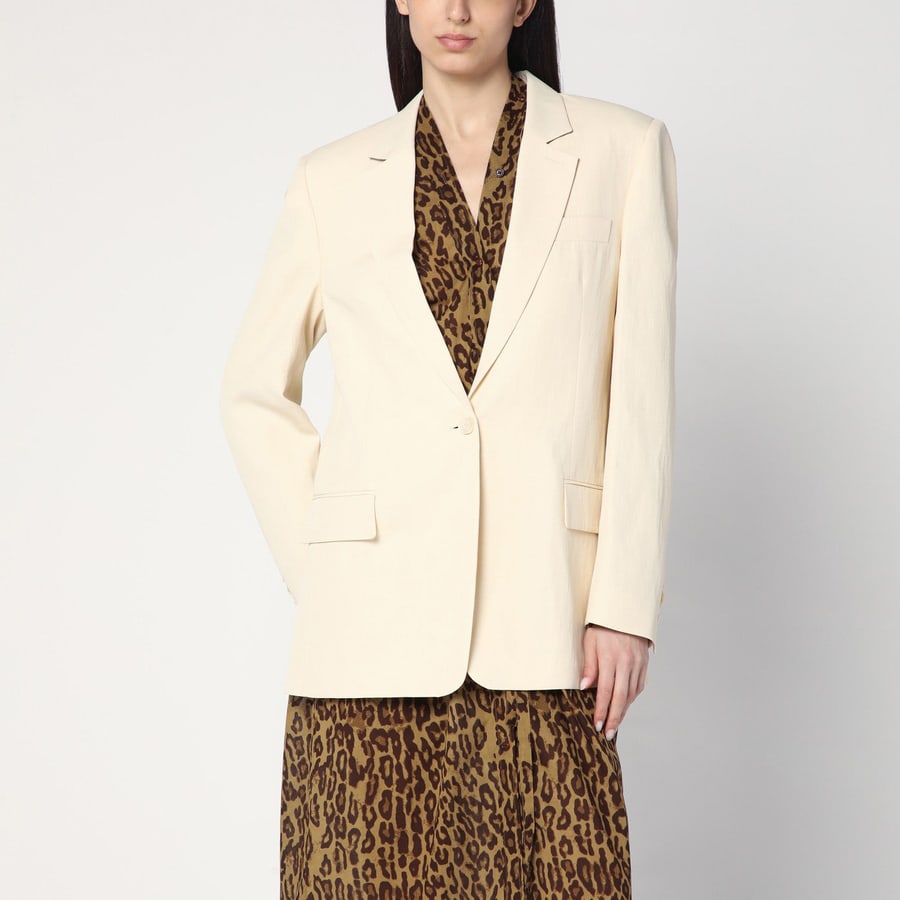 Stella McCartney Giacca monopetto color burro