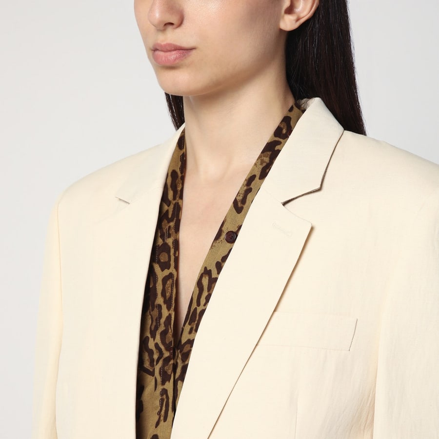 Stella McCartney Giacca monopetto color burro, view 4