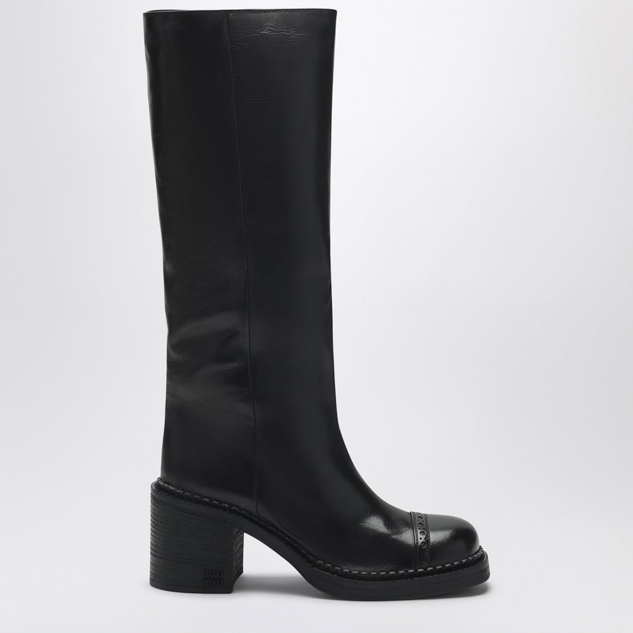 Miu Miu Stivali in pelle neri