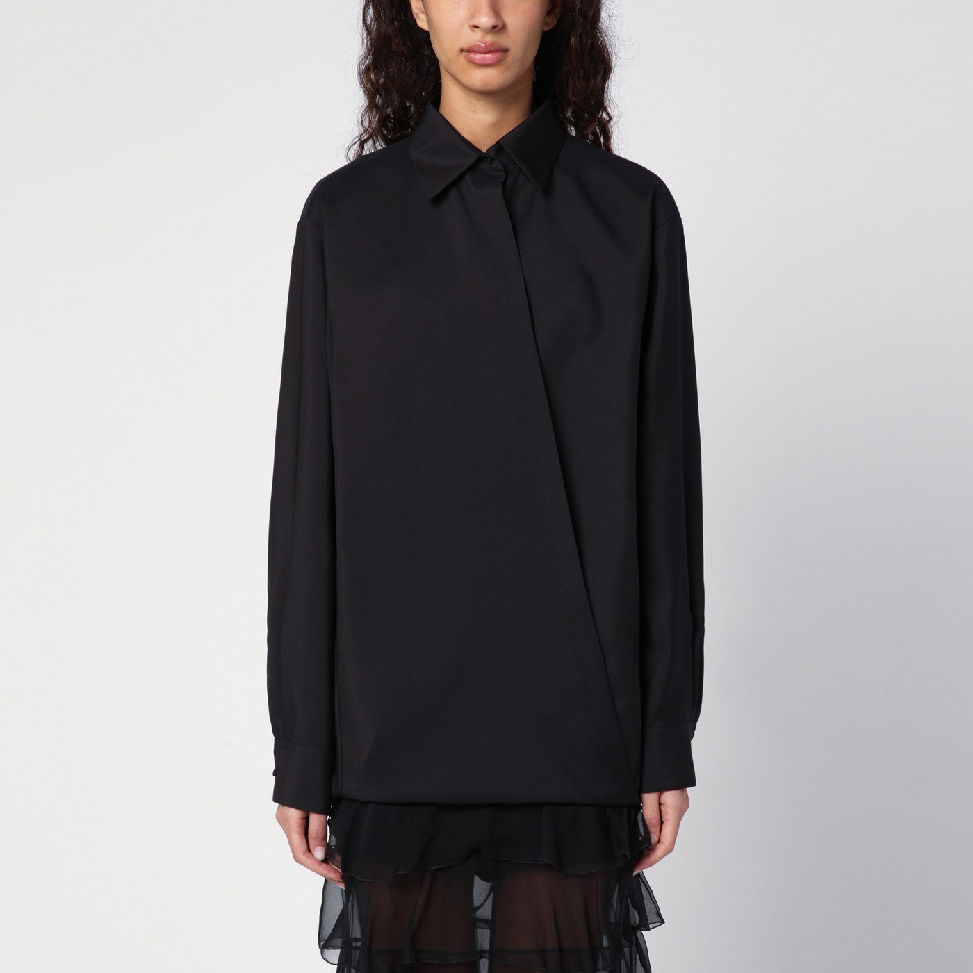 Valentino Garavani Camicia nera con coulisse
