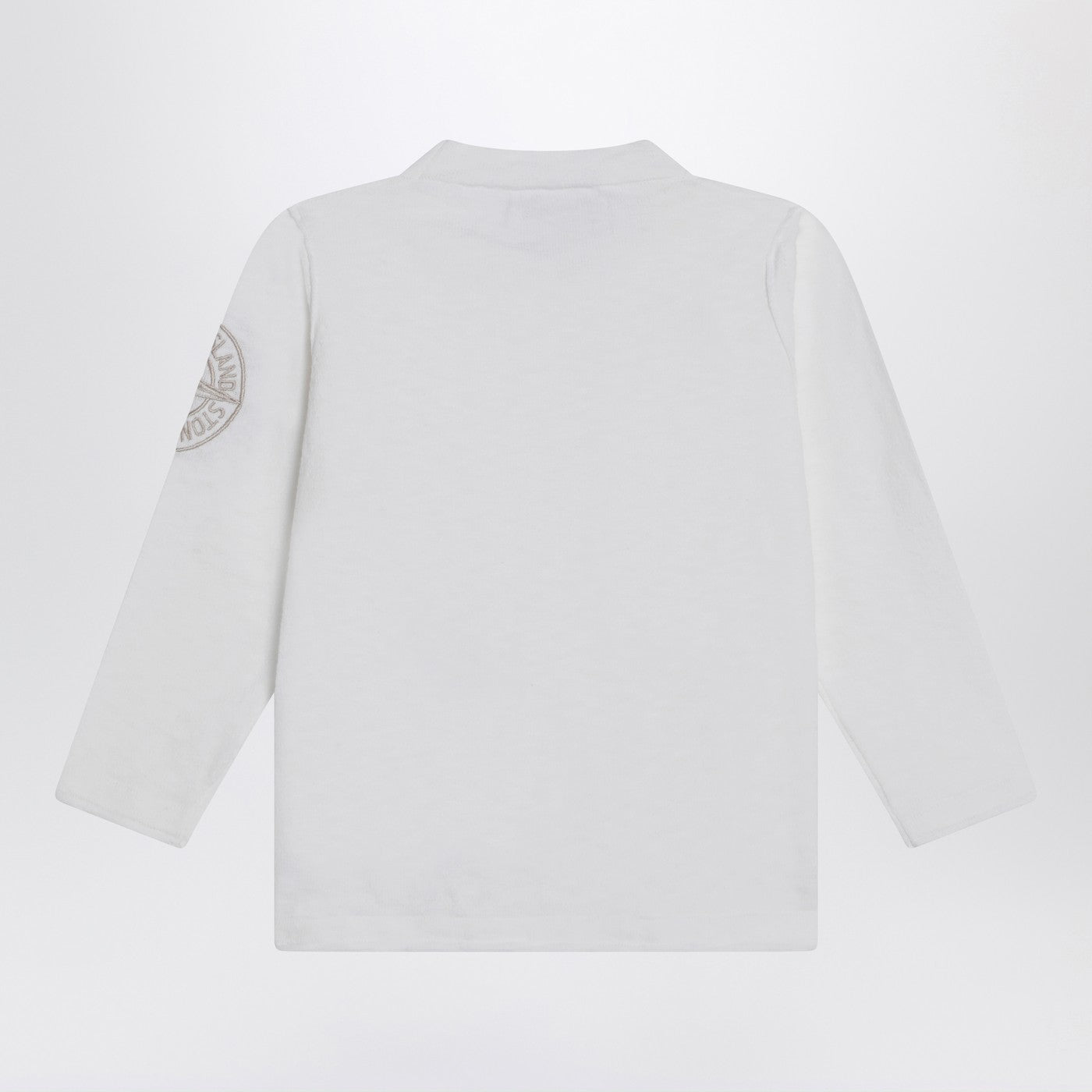 Stone Island Maglia bianca in mussola di cotone, view 2