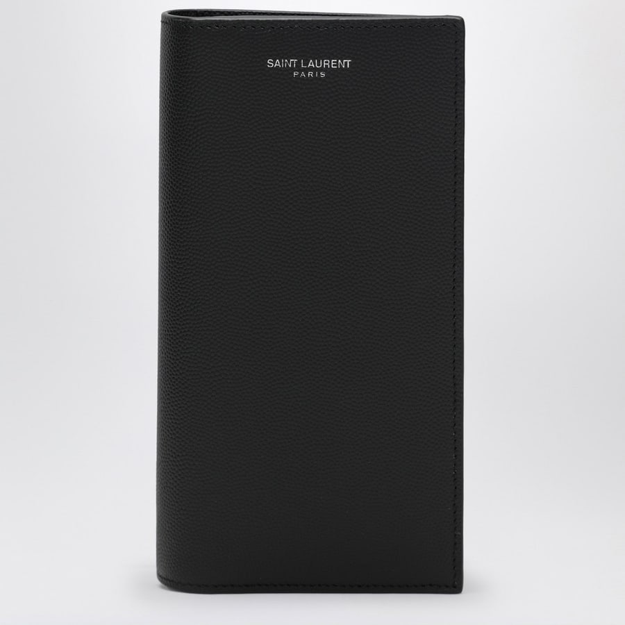 Saint Laurent Portafoglio Continental nero in pelle martellata