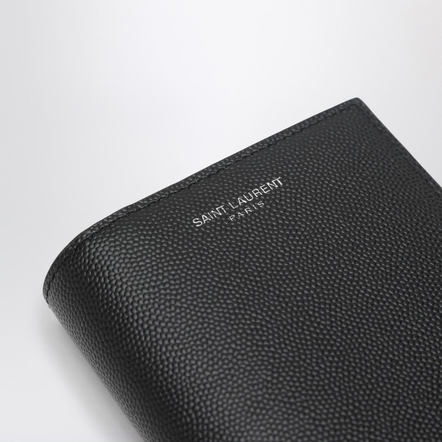 Saint Laurent Portafoglio Continental nero in pelle martellata, view 4