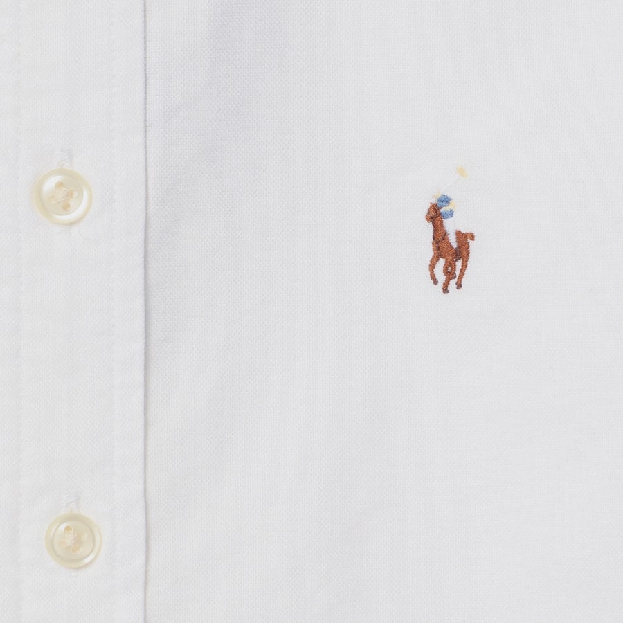 Polo Ralph Lauren Camicia button-down bianca in cotone, view 3