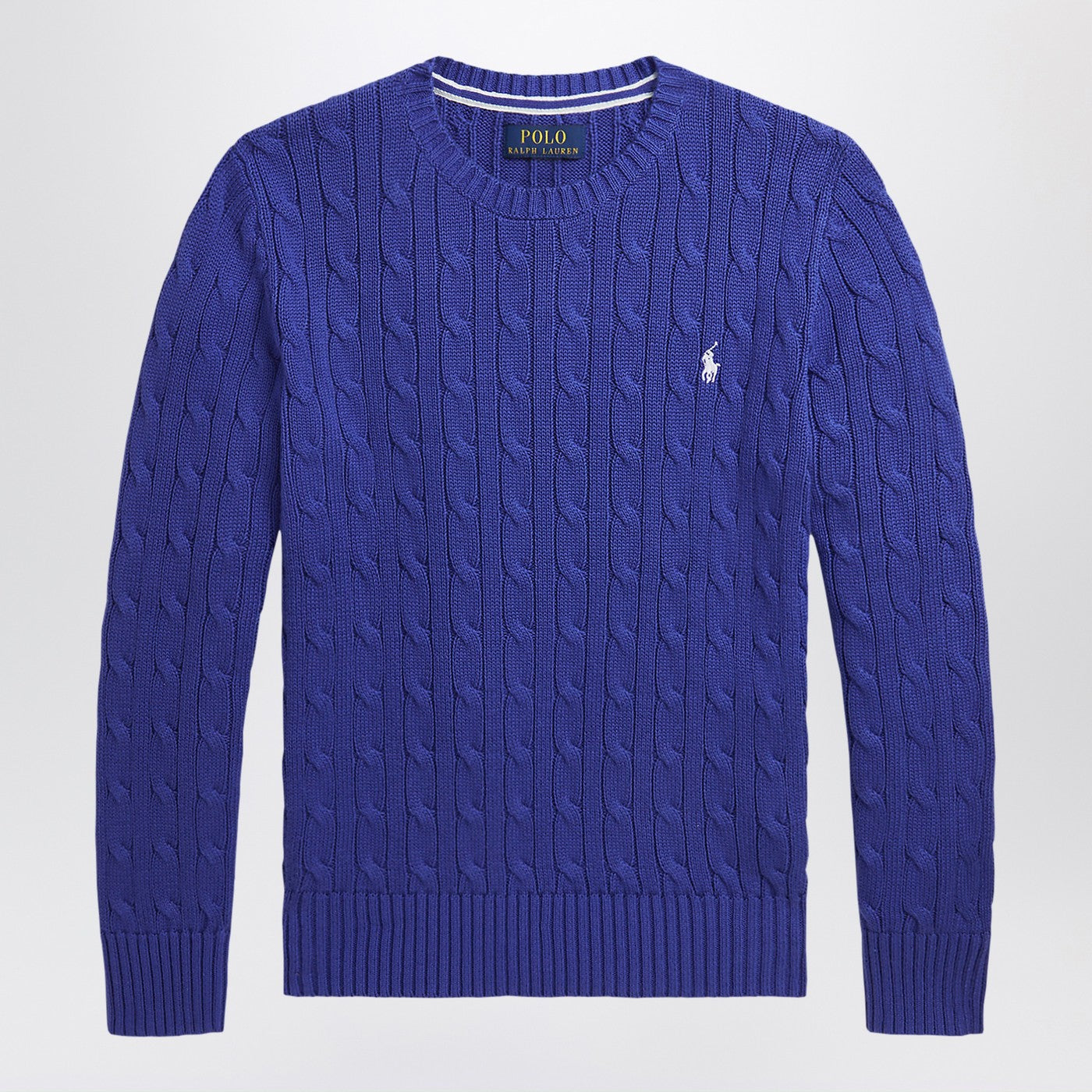 Polo Ralph Lauren Maglia girocollo blu acceso a trecce