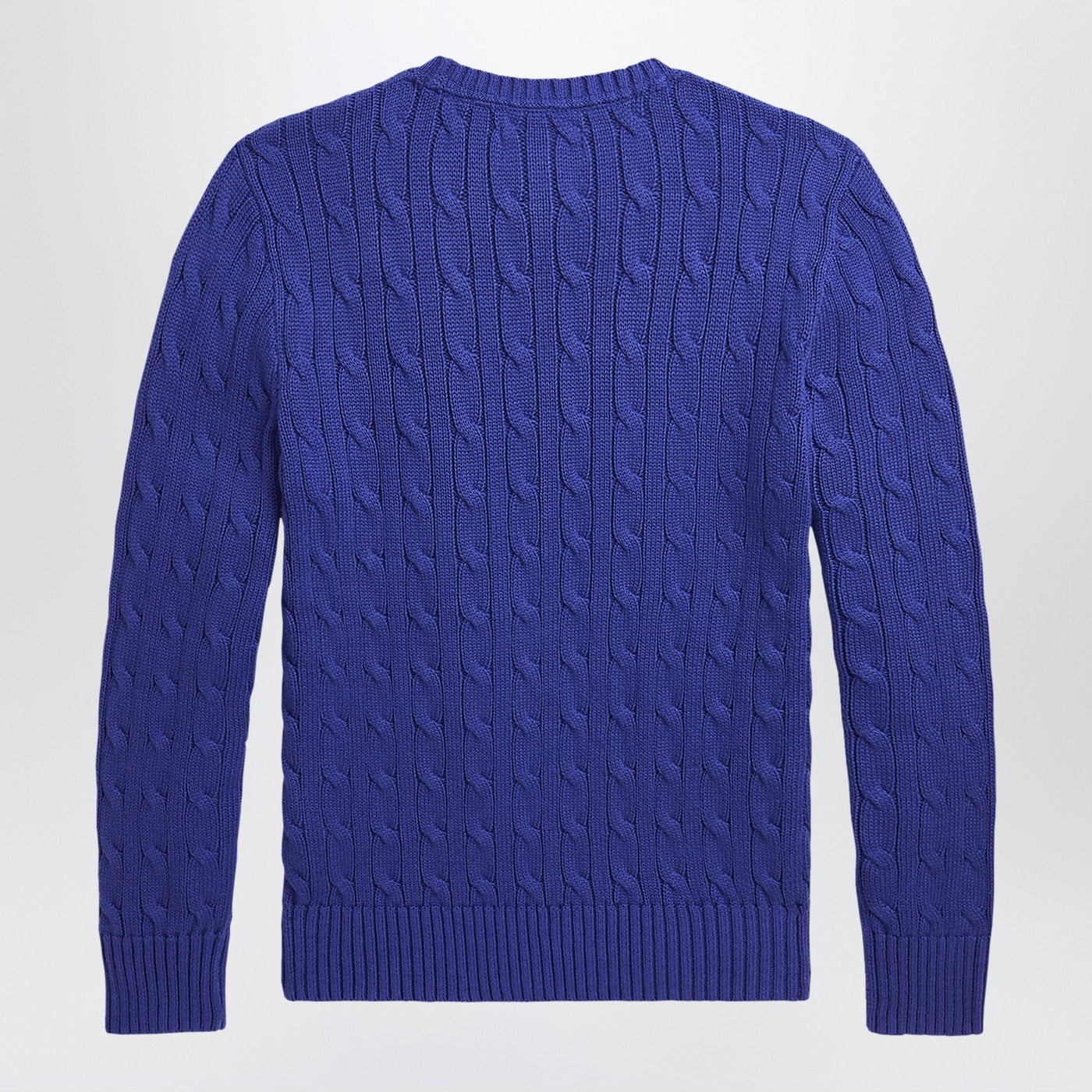 Polo Ralph Lauren Maglia girocollo blu acceso a trecce, view 2