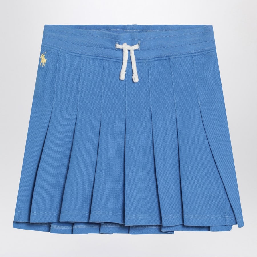 Polo Ralph Lauren Mini gonna a pieghe azzurra