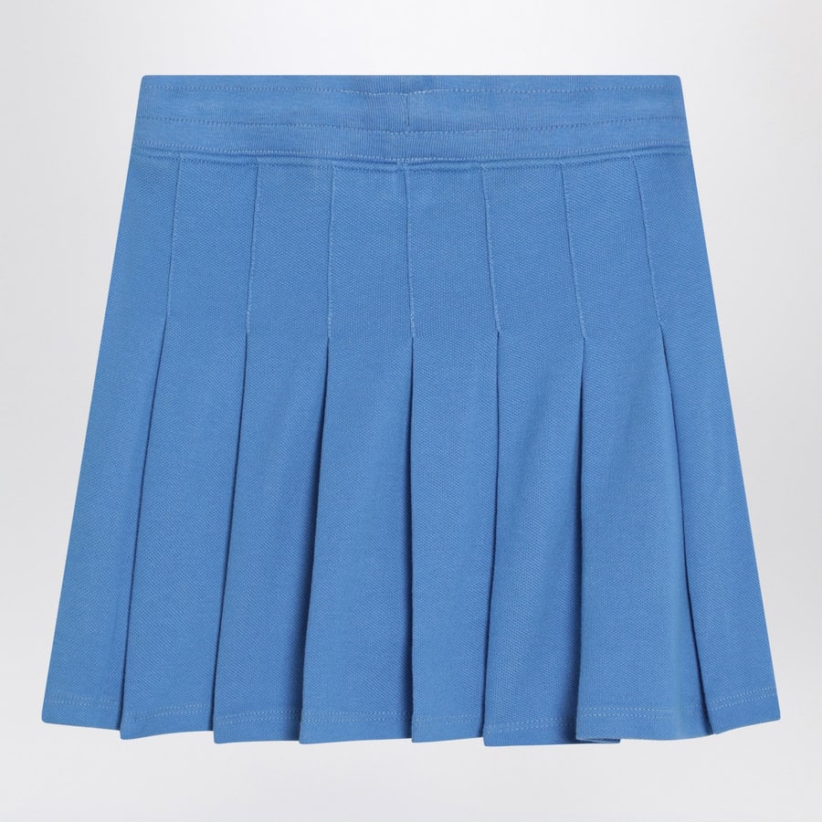 Polo Ralph Lauren Mini gonna a pieghe azzurra, view 2