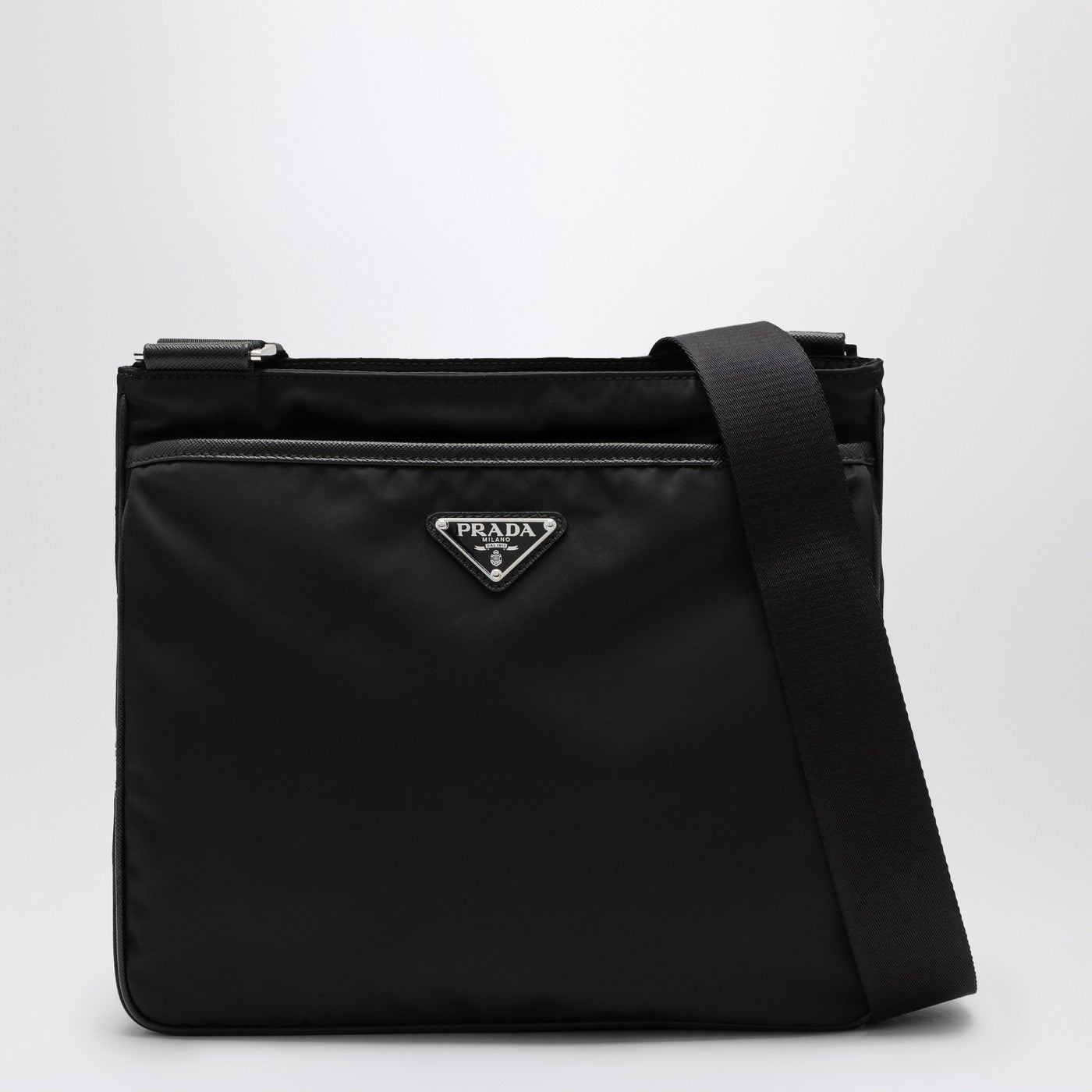 Prada Borsa messenger nera in Re-Nylon