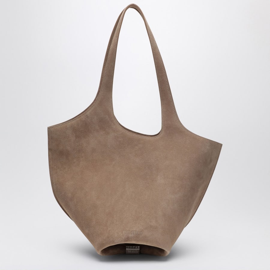 The Attico Borsa La Scoop Medium color tabacco in suede