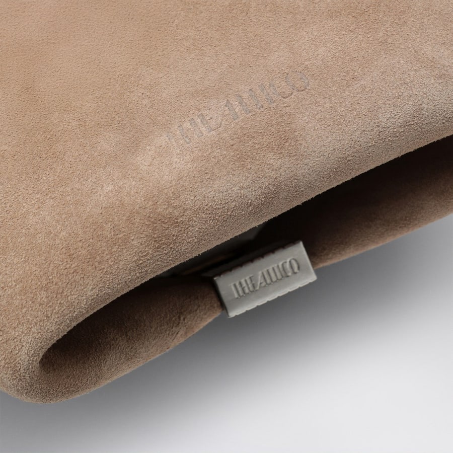 The Attico Borsa La Scoop Medium color tabacco in suede, view 6