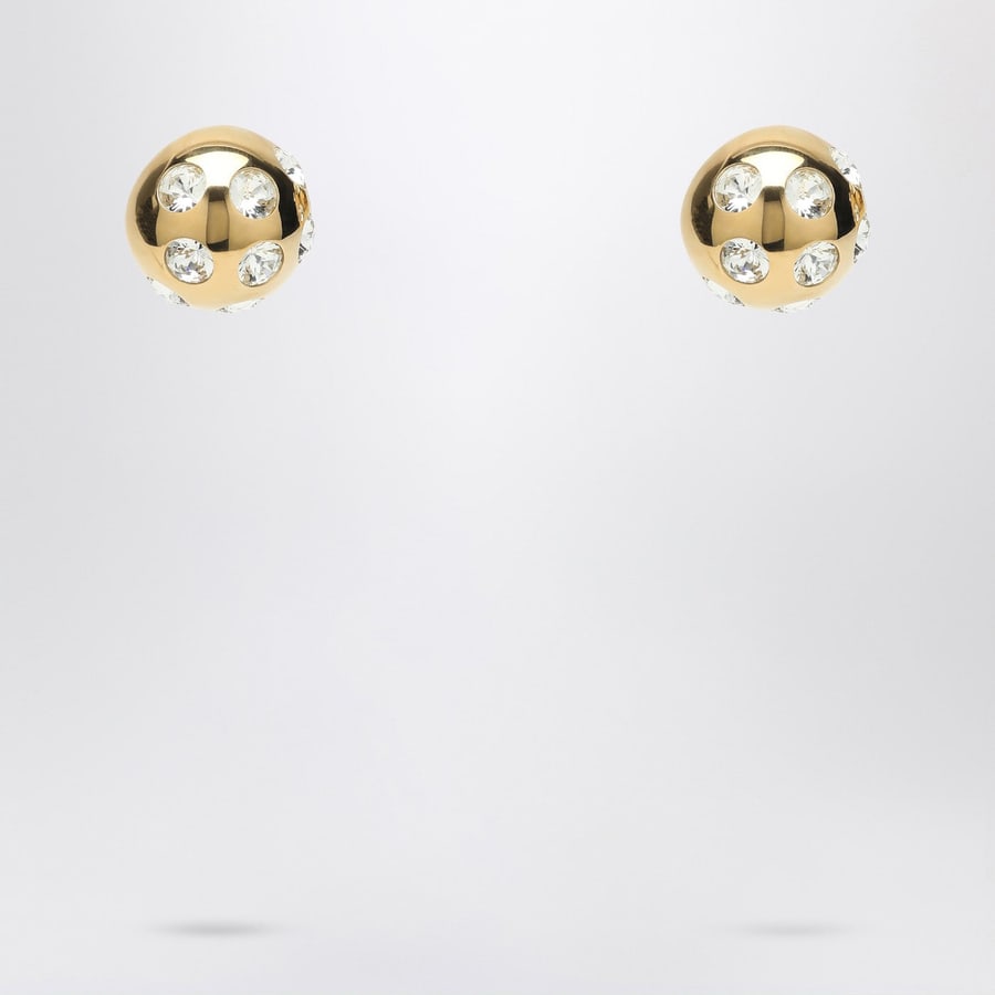 Jacquemus Orecchini Rond Carré con strass, view 2
