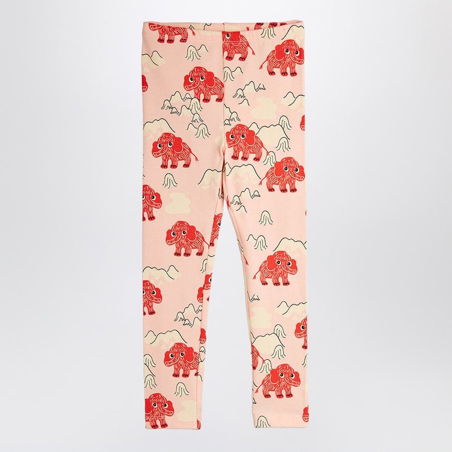 MINI RODINI Leggings rosa con mammut