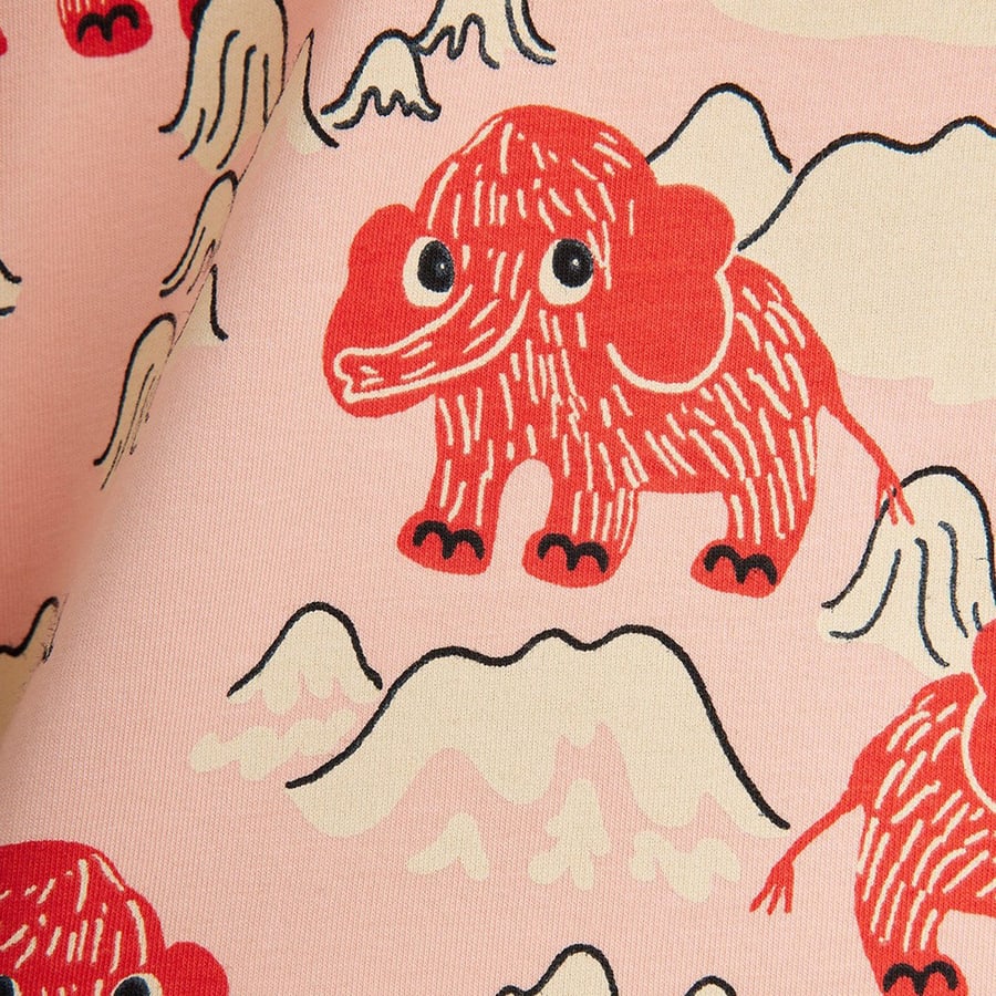 MINI RODINI Leggings rosa con mammut, view 3