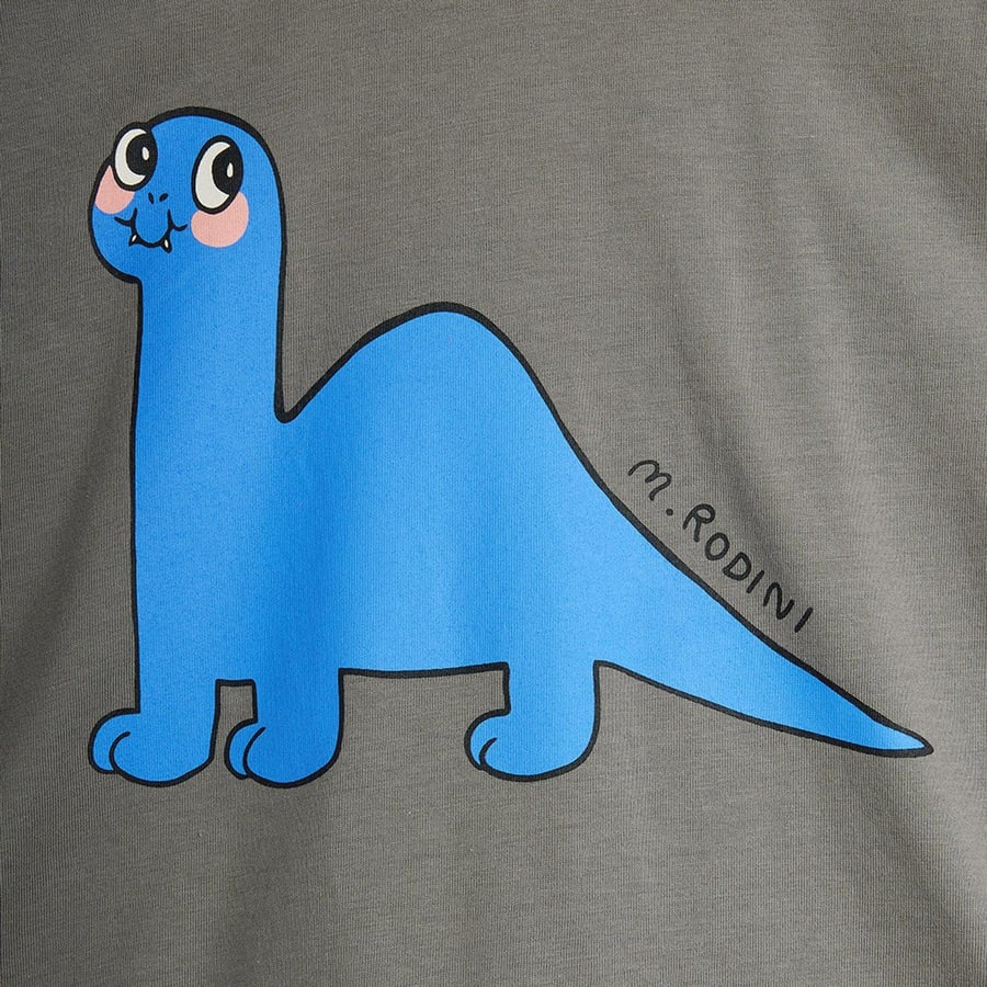 MINI RODINI T-shirt grigia Dino, view 3