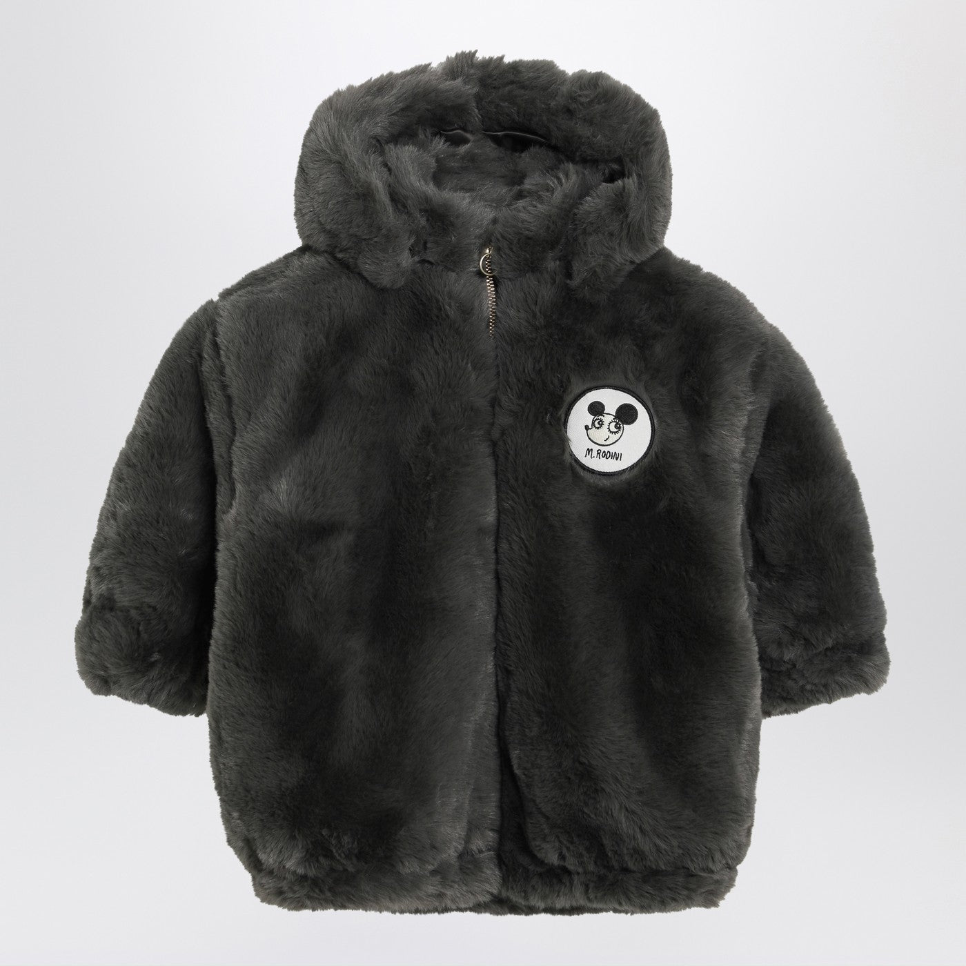 MINI RODINI Giacca in pelliccia sintetica con patch Ritzratz