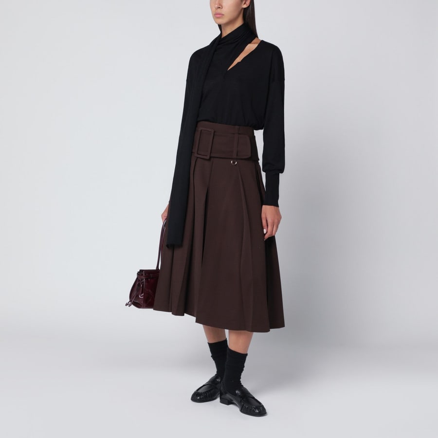 ROBERTO COLLINA Maglione con sciarpa nero, view 2