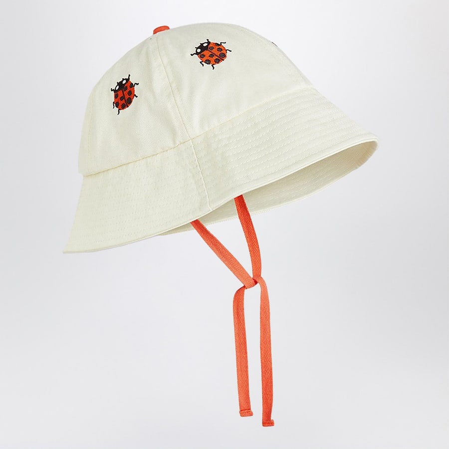 MINI RODINI Cappello bianco con coccinelle
