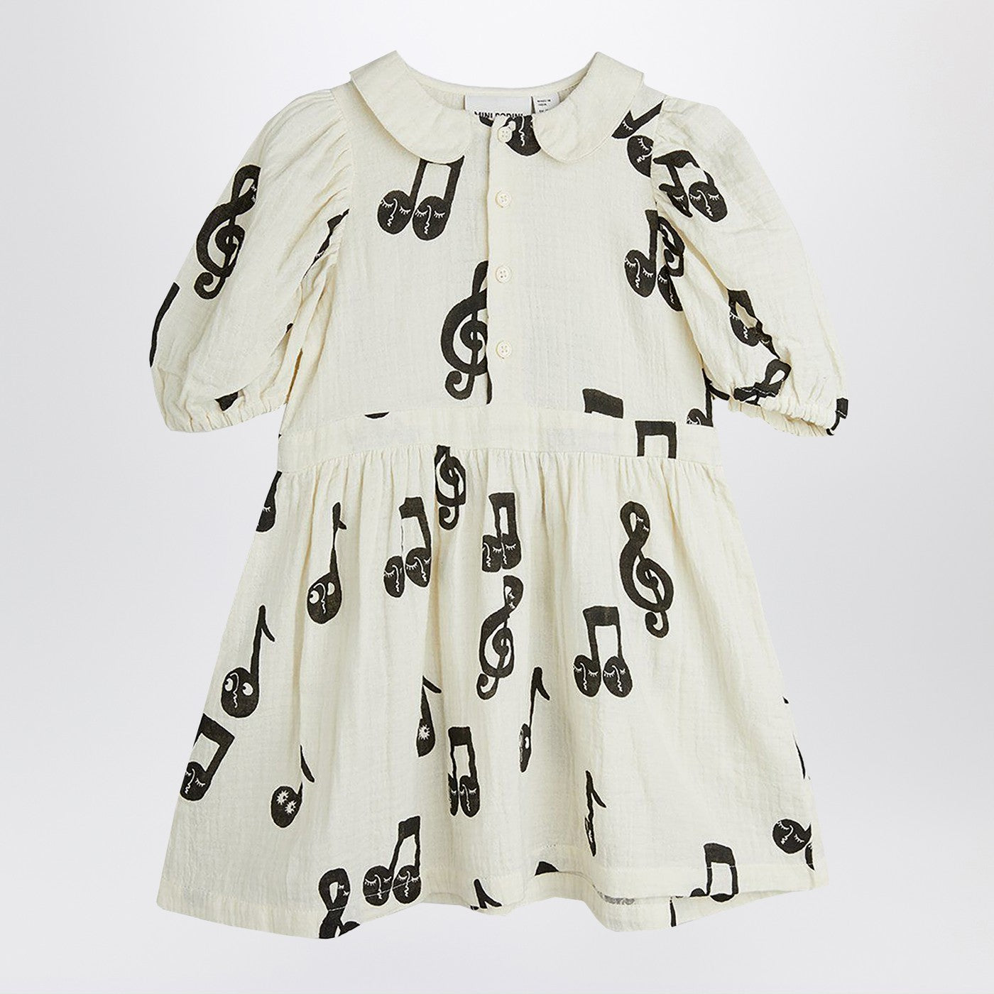 MINI RODINI Abito bianco con note musicali