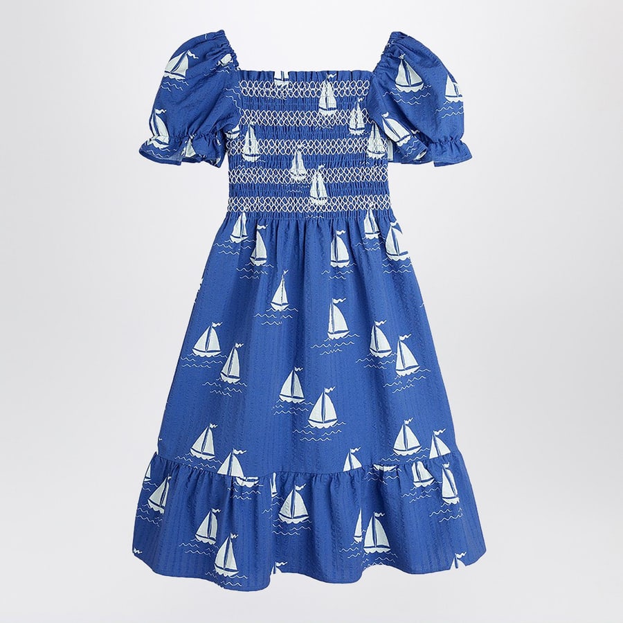 MINI RODINI Abito blu con barche a vela