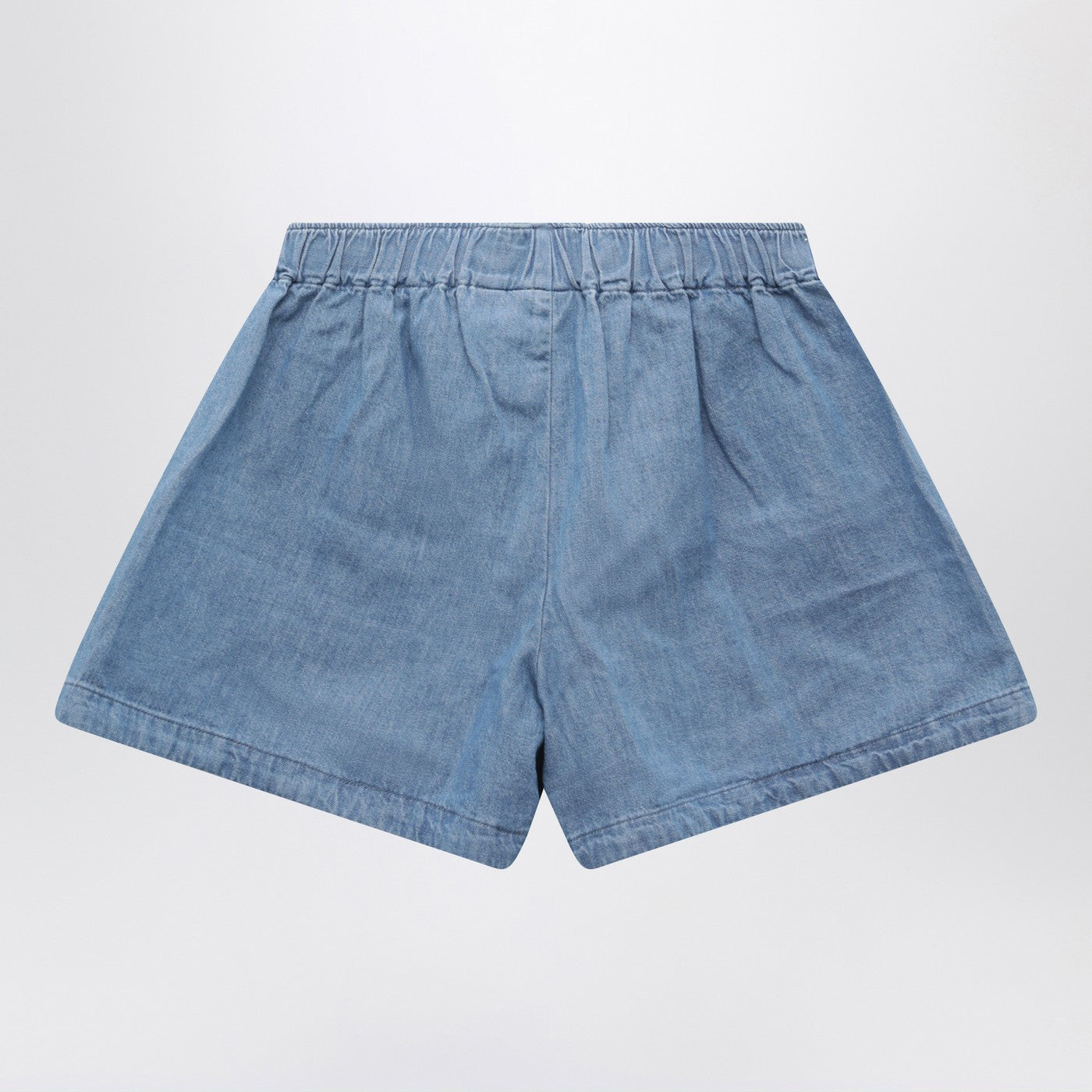 MINI RODINI Shorts azzurro in denim con note musicali, view 2