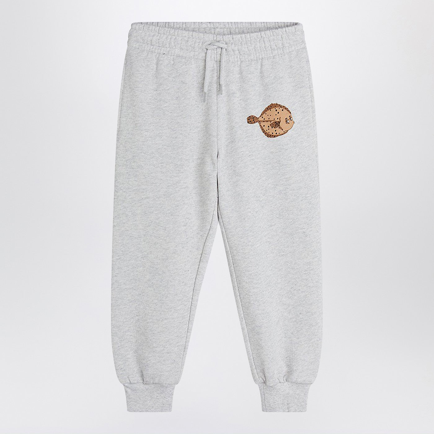 MINI RODINI Pantalone jogging grigio con stampa Flundra