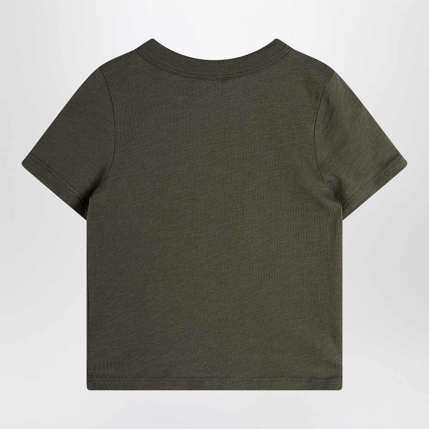 MINI RODINI T-shirt nera slavata con ricamo gabbiano, view 2