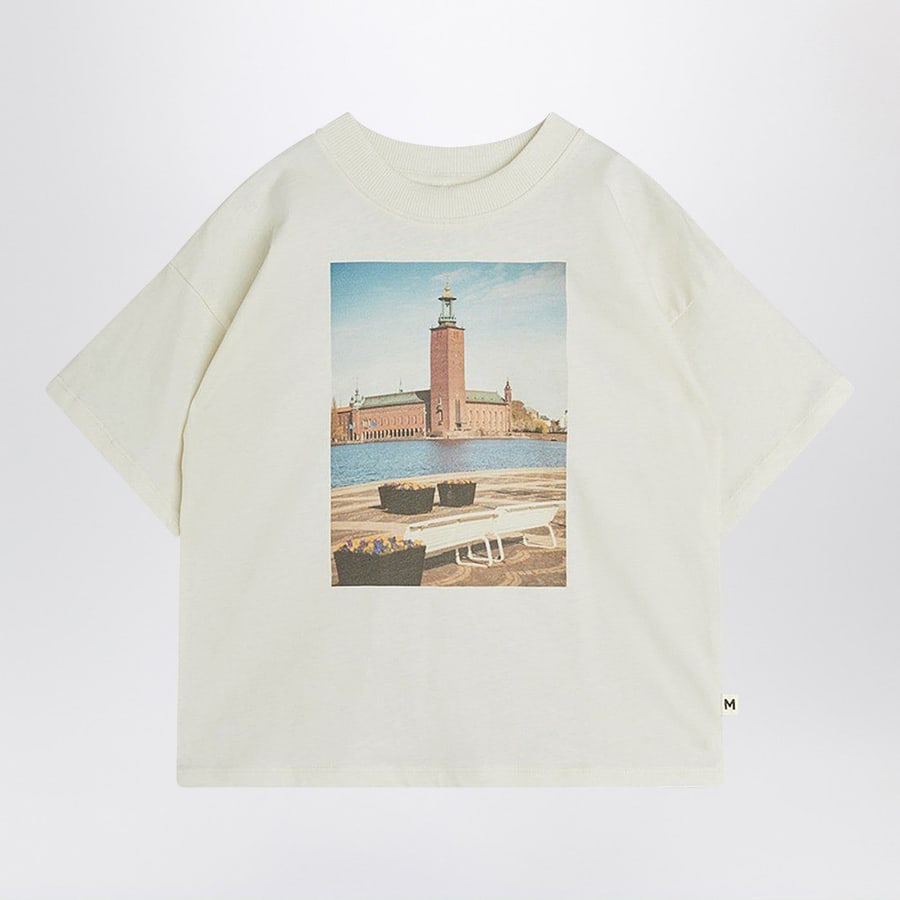 MINI RODINI T-shirt bianca con stampa municipio