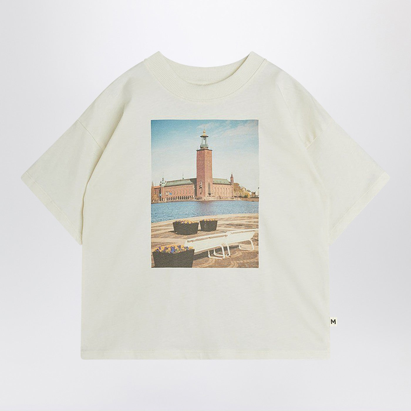 MINI RODINI T-shirt bianca con stampa municipio