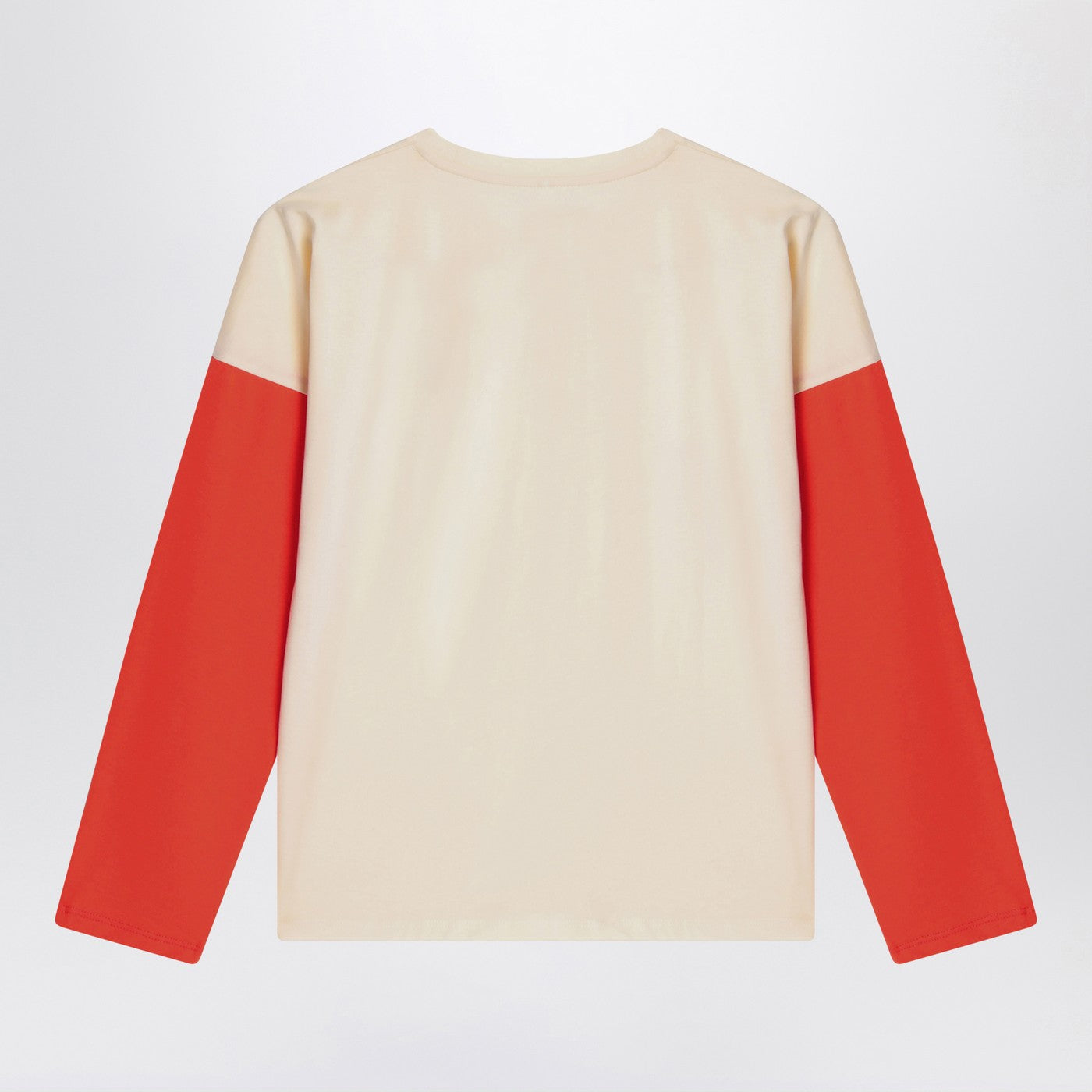 MINI RODINI T-shirt beige chiara in cotone organico, view 2