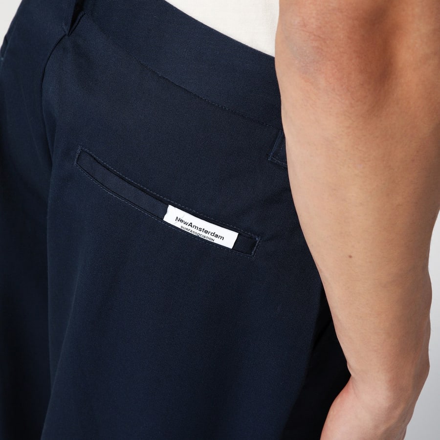 NEW AMSTERDAM Pantalone blu navy in misto cotone, view 6