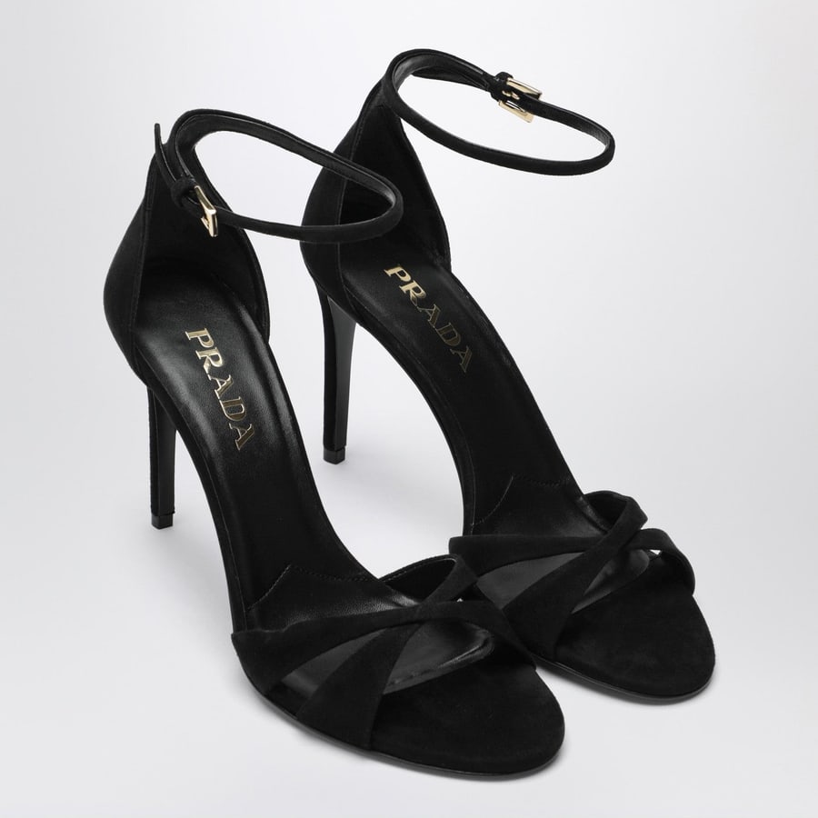 Prada Décolleté nero in velluto, view 2