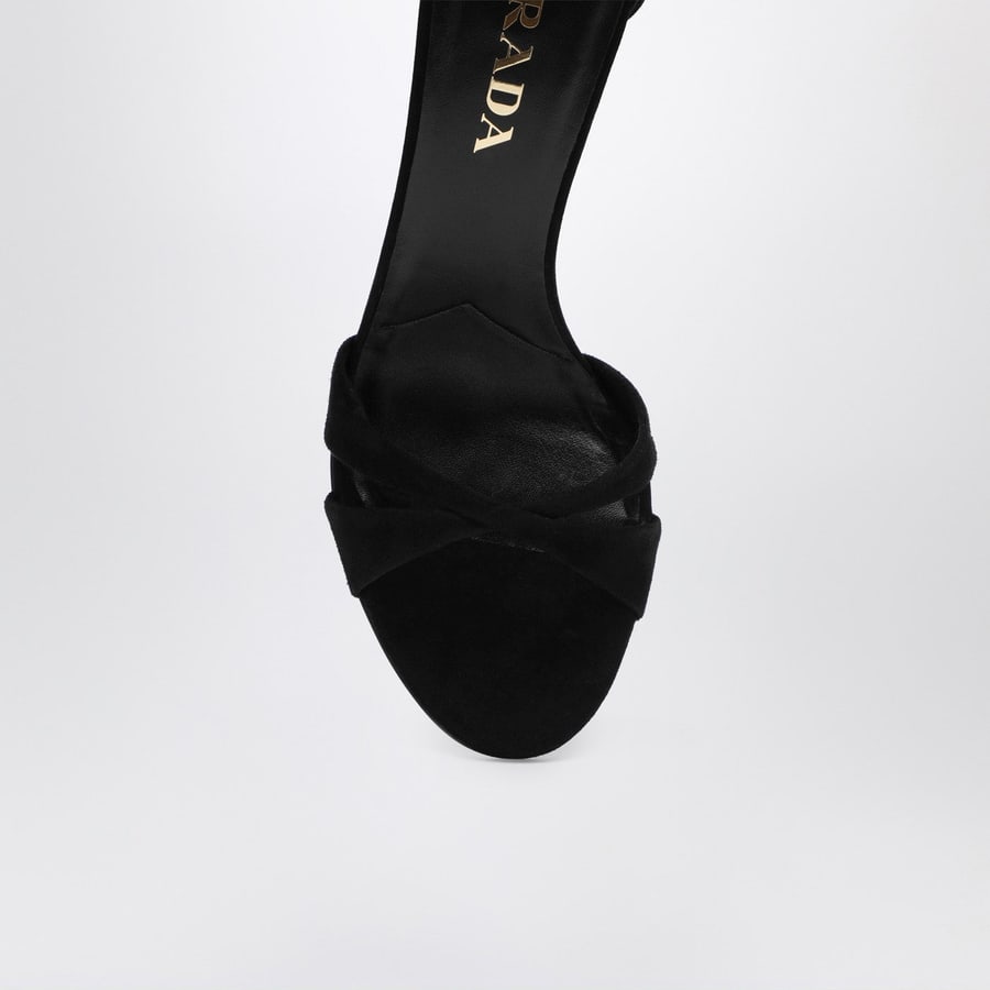 Prada Décolleté nero in velluto, view 3