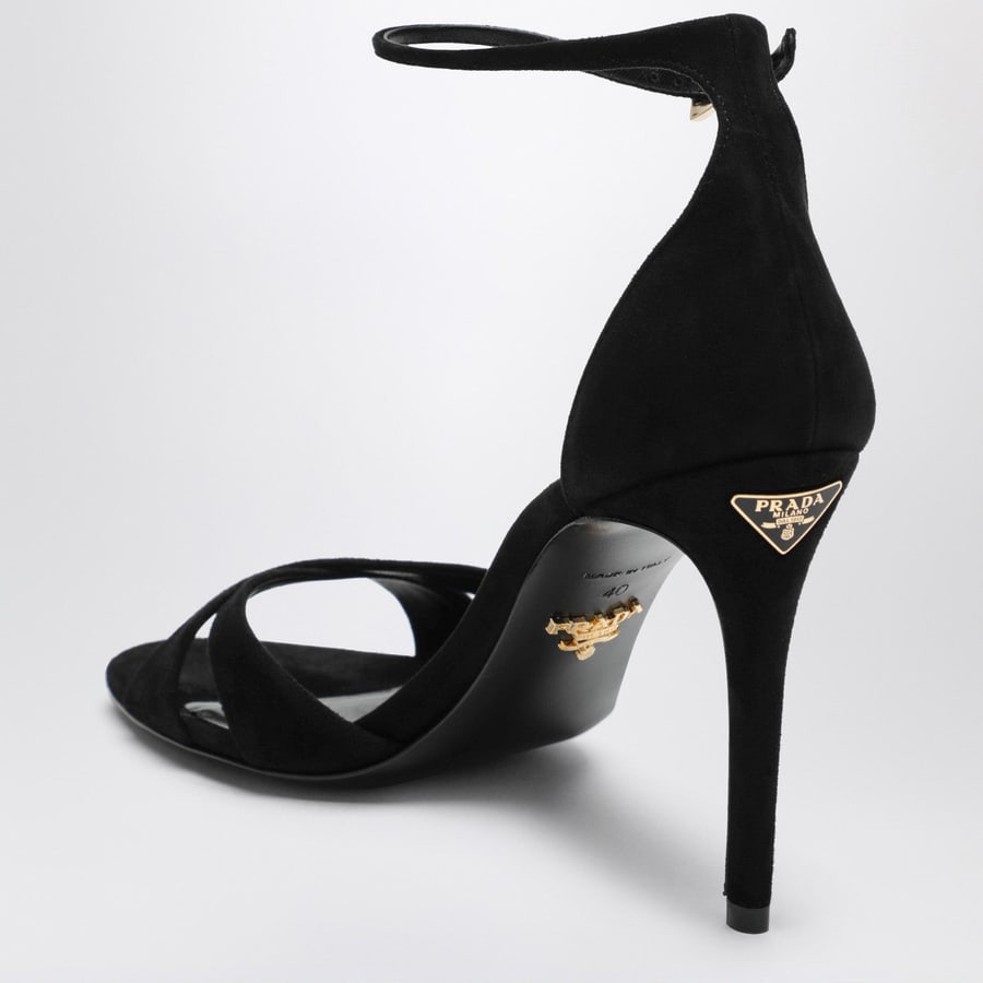 Prada Décolleté nero in velluto, view 4