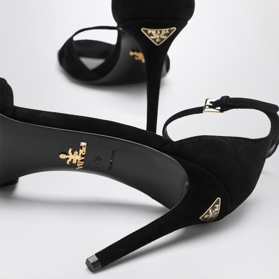 Prada Décolleté nero in velluto, view 5