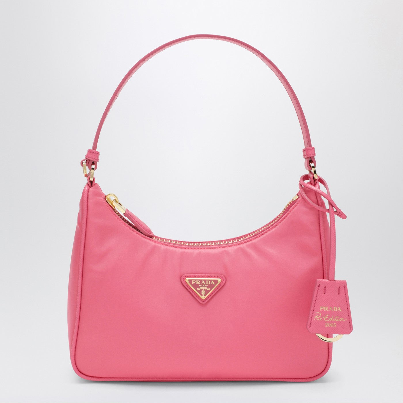 Prada Mini borsa Re-Edition 2005 in Re-Nylon e Saffiano rosa